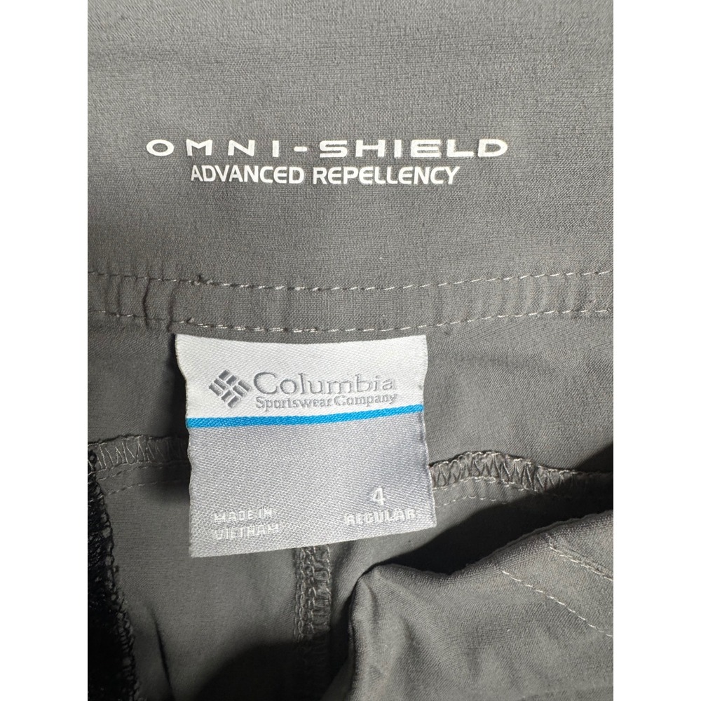 Columbia Omni-Shield Gray Hiking Pants Womens Size 4 Regular Drawstring Waist - Picture 11 of 15